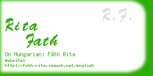 rita fath business card